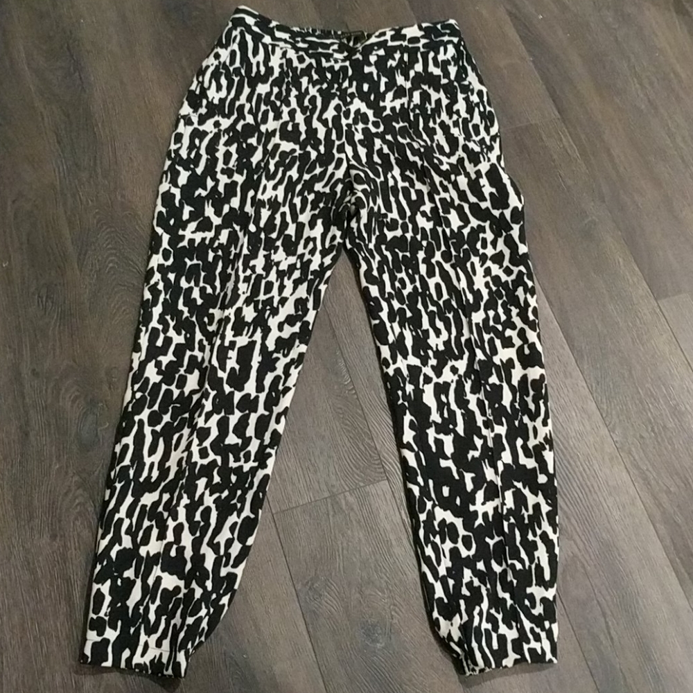 Zara animal print Pull on dress pants